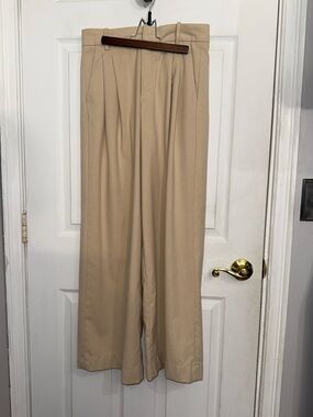 Banana Republic Wide Leg Trousers in Light Beige 4